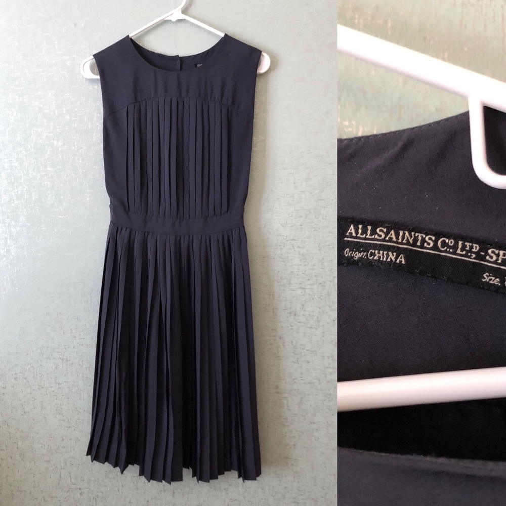 All Saints Spitalfields Raegan Pleated Dress